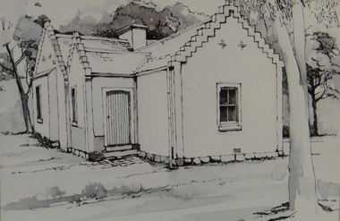 Drawing, Overnewton Gatehouse, 1990