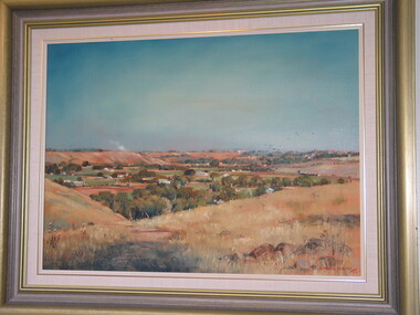 Painting, Harris Smith, Harris Smith, Keilor landscape, Oil on Board, 1988