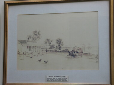 Reproduction Black and White photograph, Mount Alexandra 1850