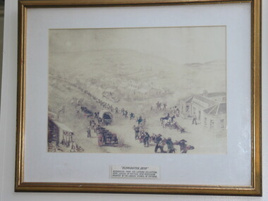 Reproduction black and white photograph, Flemington 1850