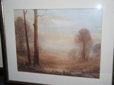 Painting (Watercolour), G. Sparks, Farmland Lodden Valley (keilor), 1981