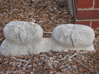 Stone Sculpture, Two Little Owls, circa 1996