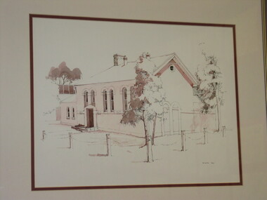 Drawing, Noelene Willis, Old Shire Hall, 1990