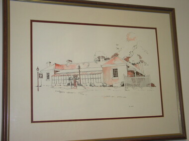 Pen and wash, Keilor Pub, 1990