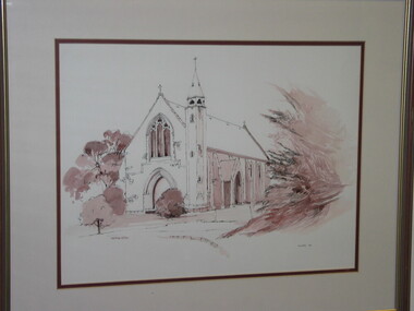 Drawing, Noelene Willis, St Augustine Church, 1990