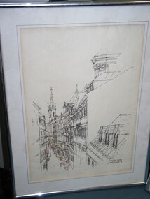 Ink on paper, Annagasse Vienna, 1984