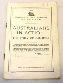 Small soft cover stapled booklet.