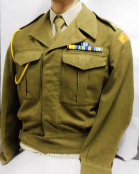 Battle dress jacket of soldier