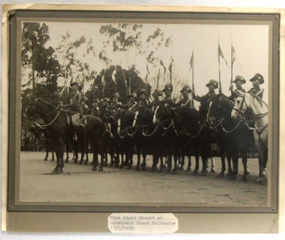 line of soldiers with lances on horses.