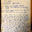Hand written letter pasted into book