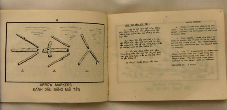 Booklet with signs and foreign language