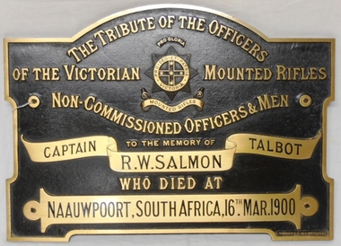 Bronze plaque, 1900 circa