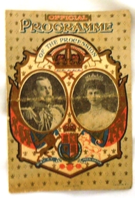 Coloured booklet with images of royalty