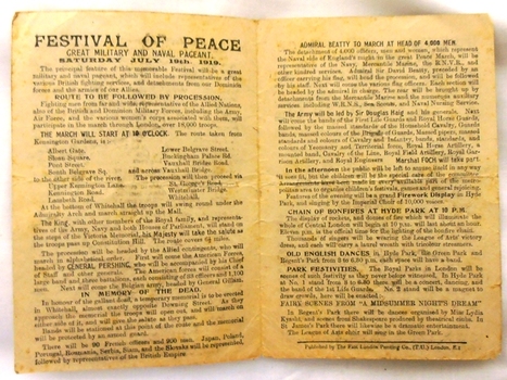 Printed information on inside of booklet
