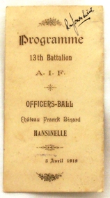 Invitation, 1919