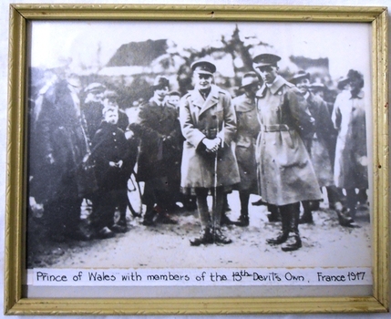 Two officers and several soldiers
