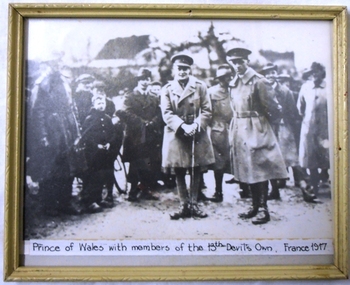 Two officers and several soldiers