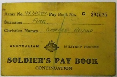 Small booklet for official purposes WWII.