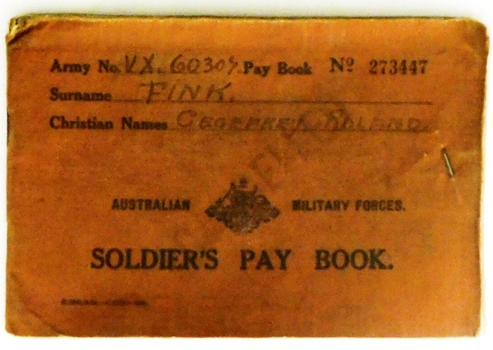 Small booklet for official purpose WWII.