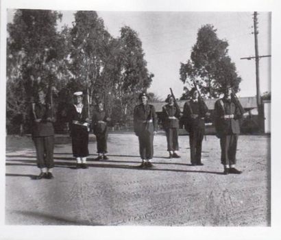 Soldiers in variety of uniforms