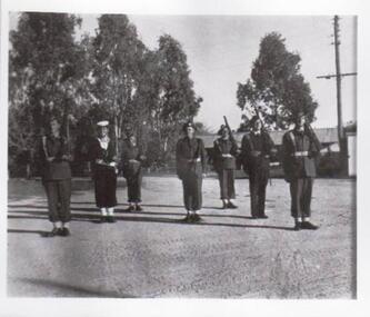 Soldiers in variety of uniforms