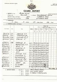Page 1 of three page official document filled in in ink