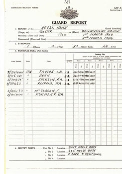 Page 2 of three page official document filled in in ink
