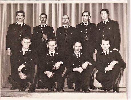 Group of soldiers in formal uniform