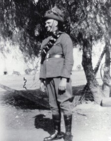 Soldier in uniform of light horse