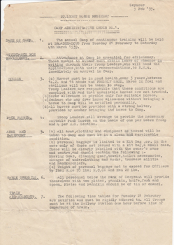 Four pages with typing on them