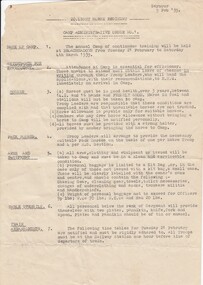 Four pages with typing on them