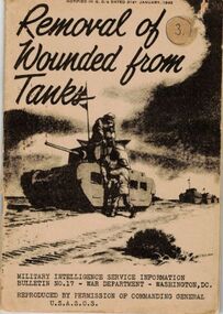 Booklet with army tank on cover