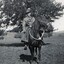Soldier on horseback in paddock