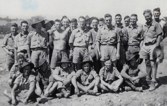 Group of soldiers in casual dress.