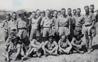 Group of soldiers in casual dress.