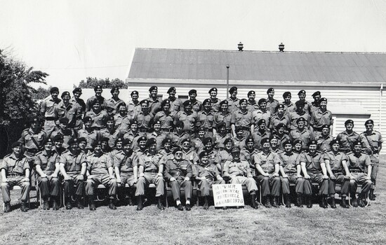 Large group of soldiers posed for photograph
