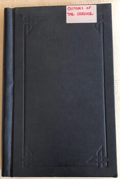 Spring back binder with sticker on cover