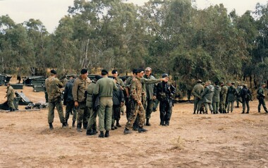 Large group of soldiers in bush