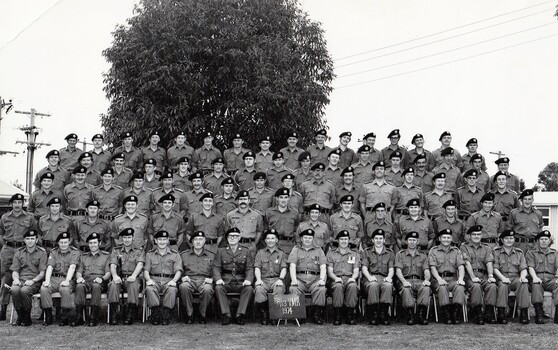 Large group of soldiers posed for photo