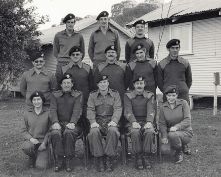 Group of soldiers in rows.