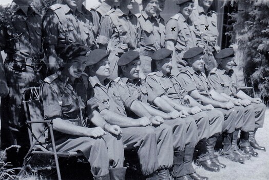Six officers seated for photo