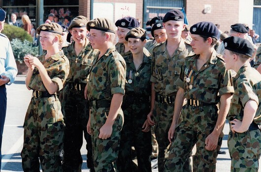 group of cadet soldiers at Anzac day Albury