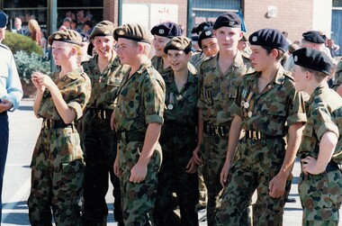 group of cadet soldiers at Anzac day Albury