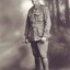 Soldier  in World war one uniform with swagger stick