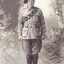 Soldier in world war one uniform with bayonet and bandolier