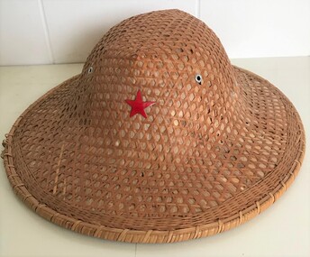 Sun hat made from woven split cane