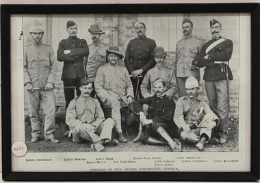 Group of soldiers in variety of uniforms