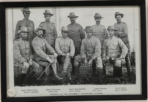 Group of Army officers in vintage uniforms