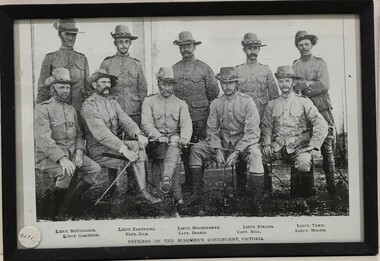 Group of Army officers in vintage uniforms