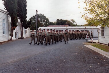 Soldiers in ranks on parade ground